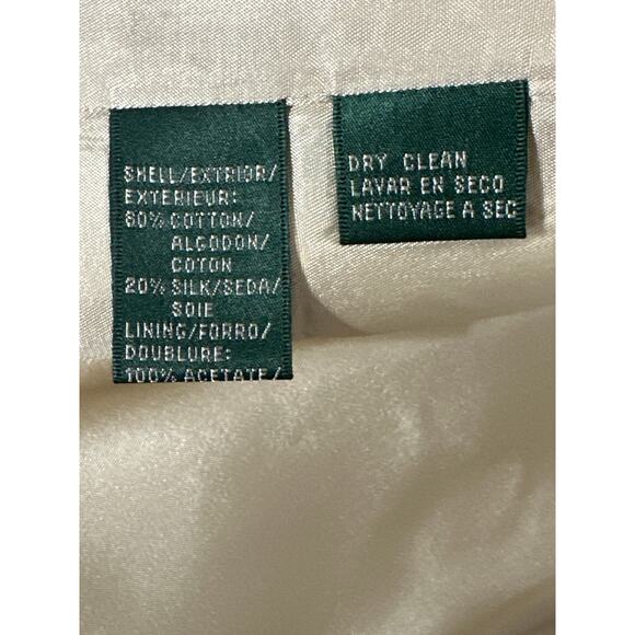 VTG 90s NWT Lauren Ralph Lauren Cream Silk Blend Blazer 20W Designer Classic - Picture 13 of 16